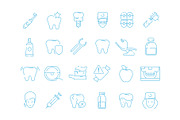 Stomatology icons. Dental teeth