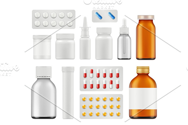 Medical pills. Healthcare capsule