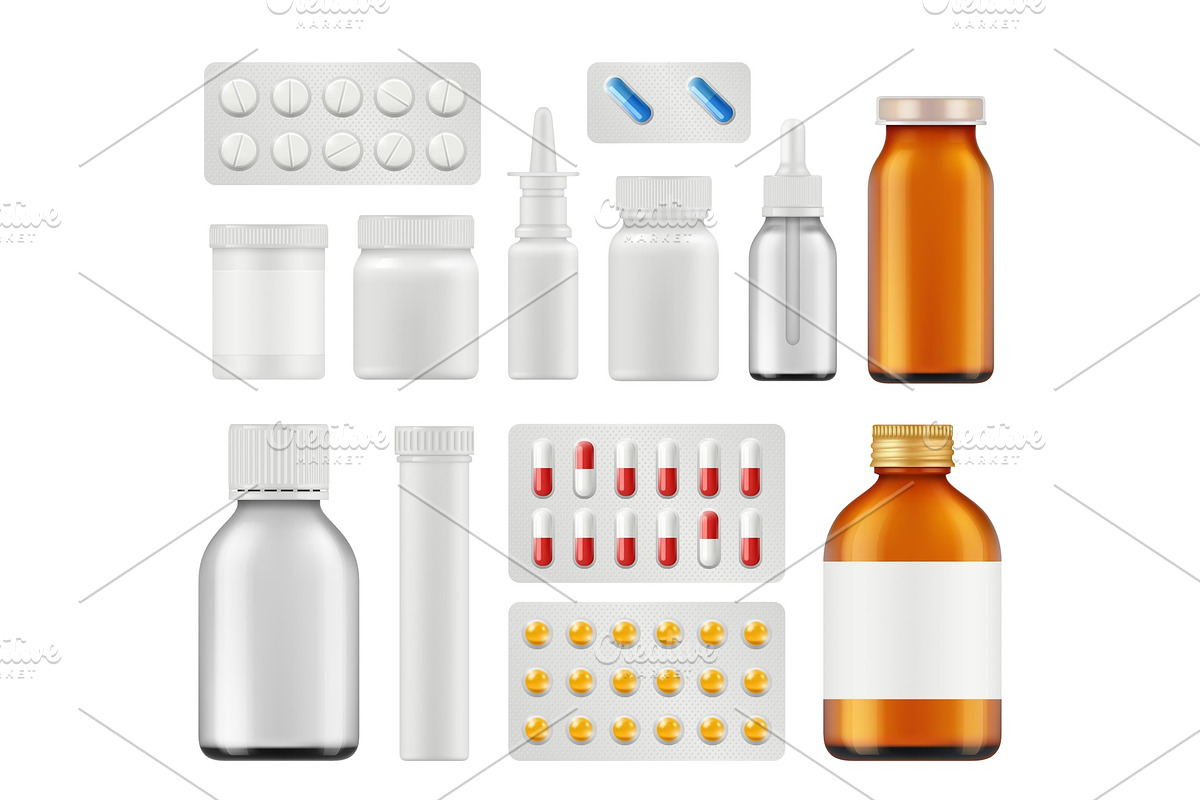 Medical pills. Healthcare capsule in Graphics - product preview 8