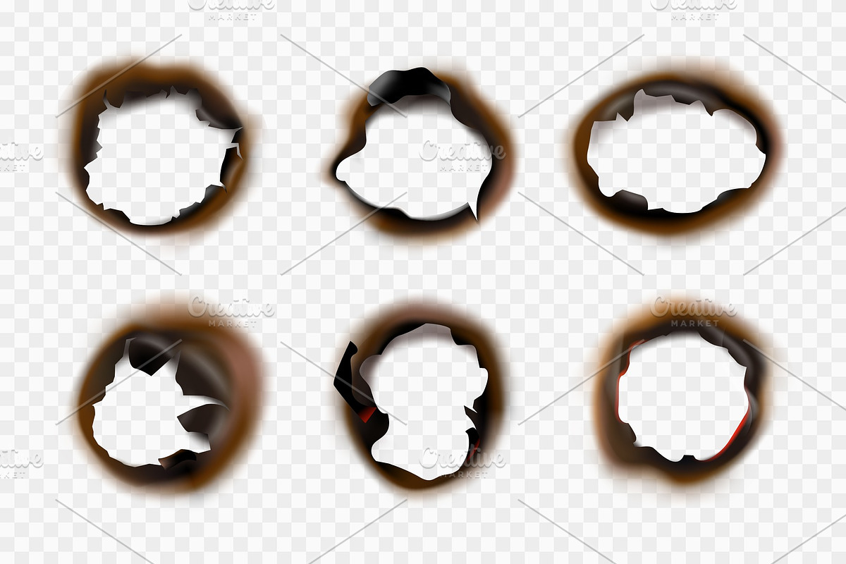 Burn paper holes. Fire damaged in Graphics - product preview 8