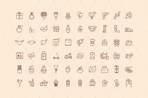 Lovely Cuties 120 Illustrated Icons in Love Icons - product preview 1