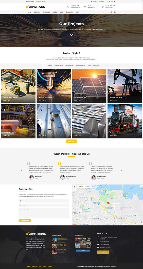 ArmStrong- Factory, Industrial Theme in WordPress Business Themes - product preview 4