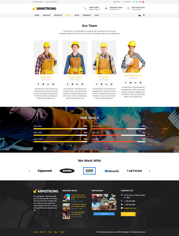 ArmStrong- Factory, Industrial Theme in WordPress Business Themes - product preview 6