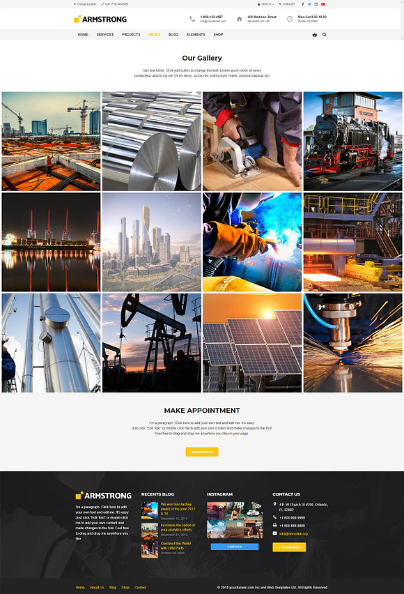 ArmStrong- Factory, Industrial Theme in WordPress Business Themes - product preview 7