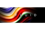 Bright colorful liquid fluid lines