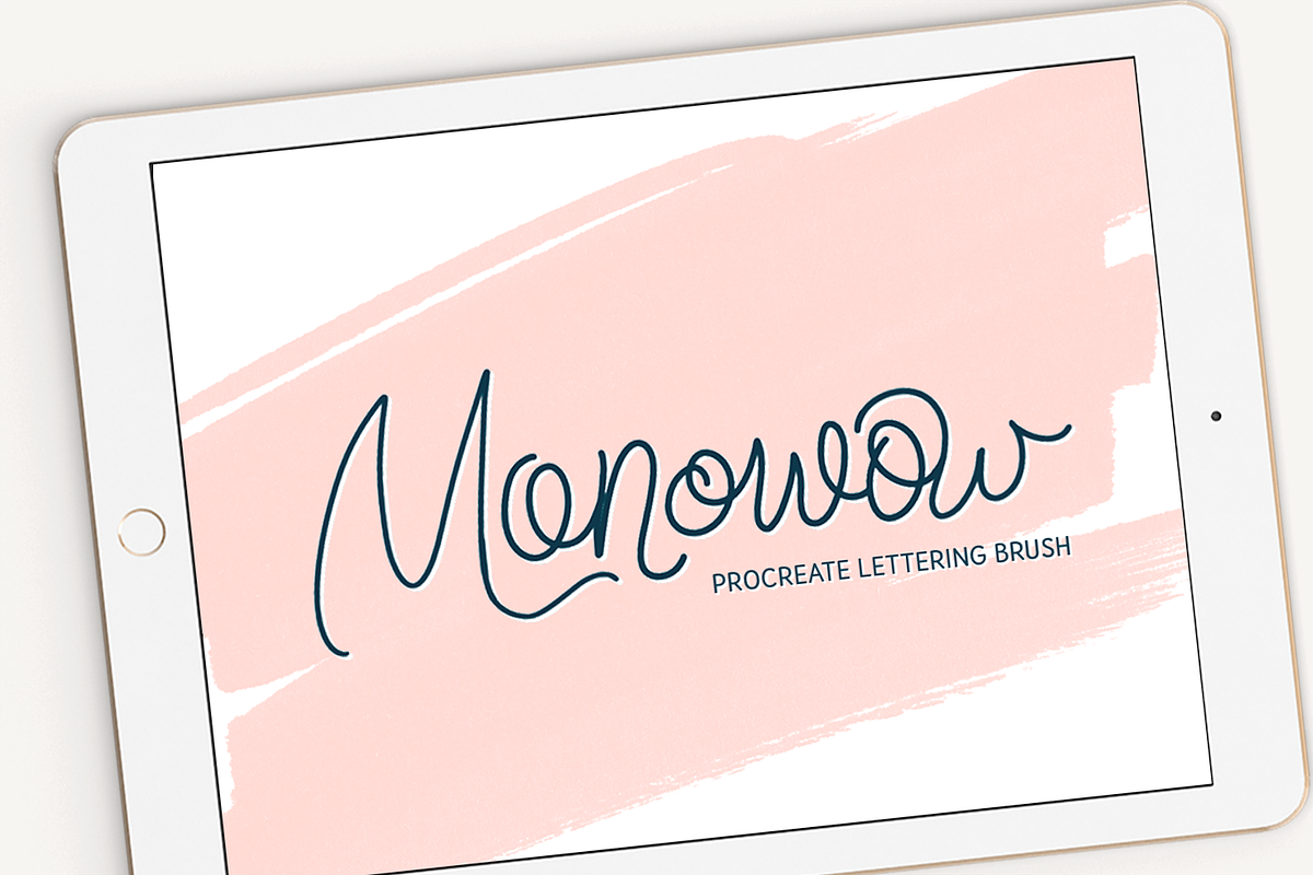 Monowow Procreate Lettering Brush in Add-Ons - product preview 8
