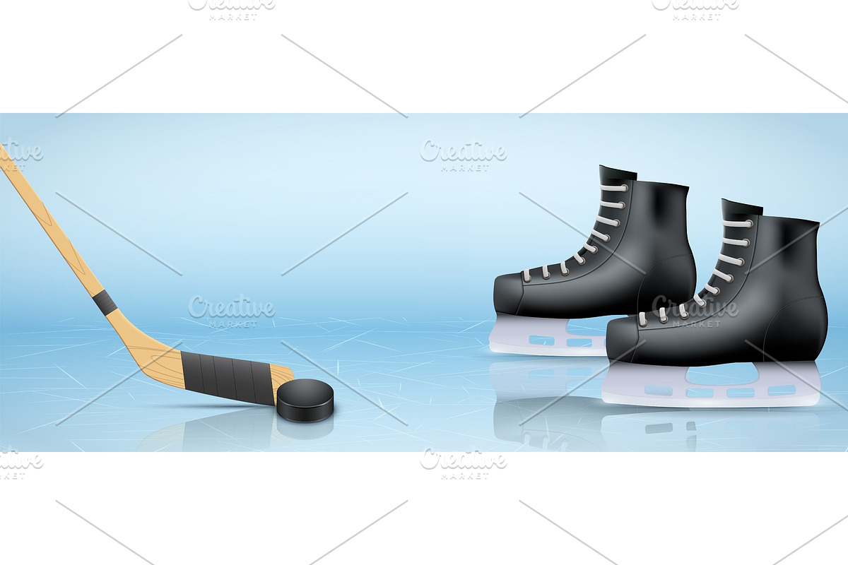 Banner Template of Ice Hockey in Illustrations - product preview 8