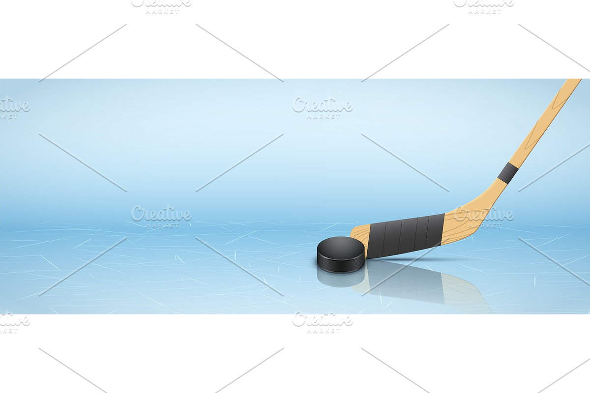 Banner Template of Ice Hockey in Illustrations - product preview 8