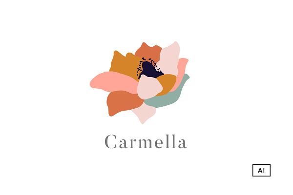 Carmella Floral Logo Template