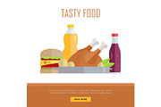 Tasty Food Concept Web Banner