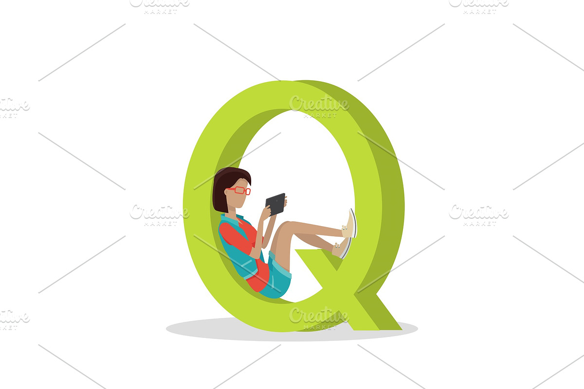 Gadget Alphabet. Letter - Q in Illustrations - product preview 8