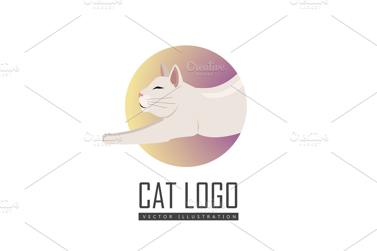 Burmilla Shorthair Cat Flat Vector in Illustrations - product preview 8