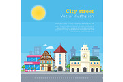 City Street Vector Illustration