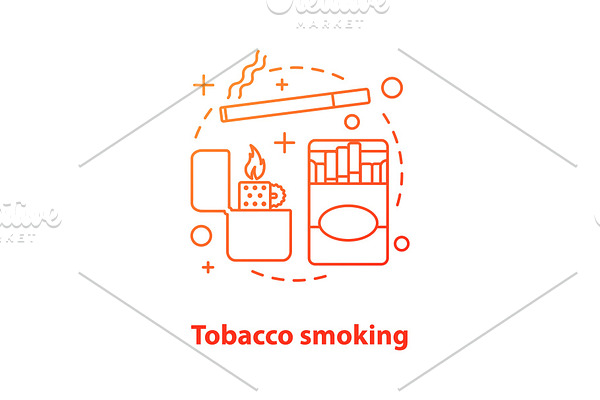 Tobacco smoking concept icon