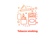 Tobacco smoking concept icon