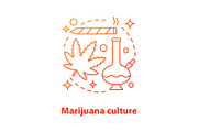 Marijuana culture concept icon