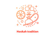 Hookah tradition concept icon