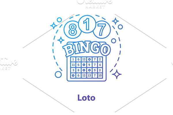 Bingo game concept icon