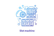 Slot machine concept icon