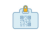 QR code identification card icon