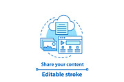 Content sharing concept icon