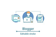 Blogger concept icon