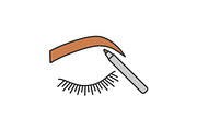 Eyebrows shaping color icon