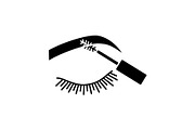Eyebrows mascara glyph icon