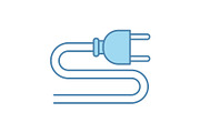 Electric plug color icon