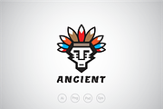 Ancient Monkey Mask Logo Template