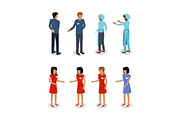 Set of Sellers Characters Vector