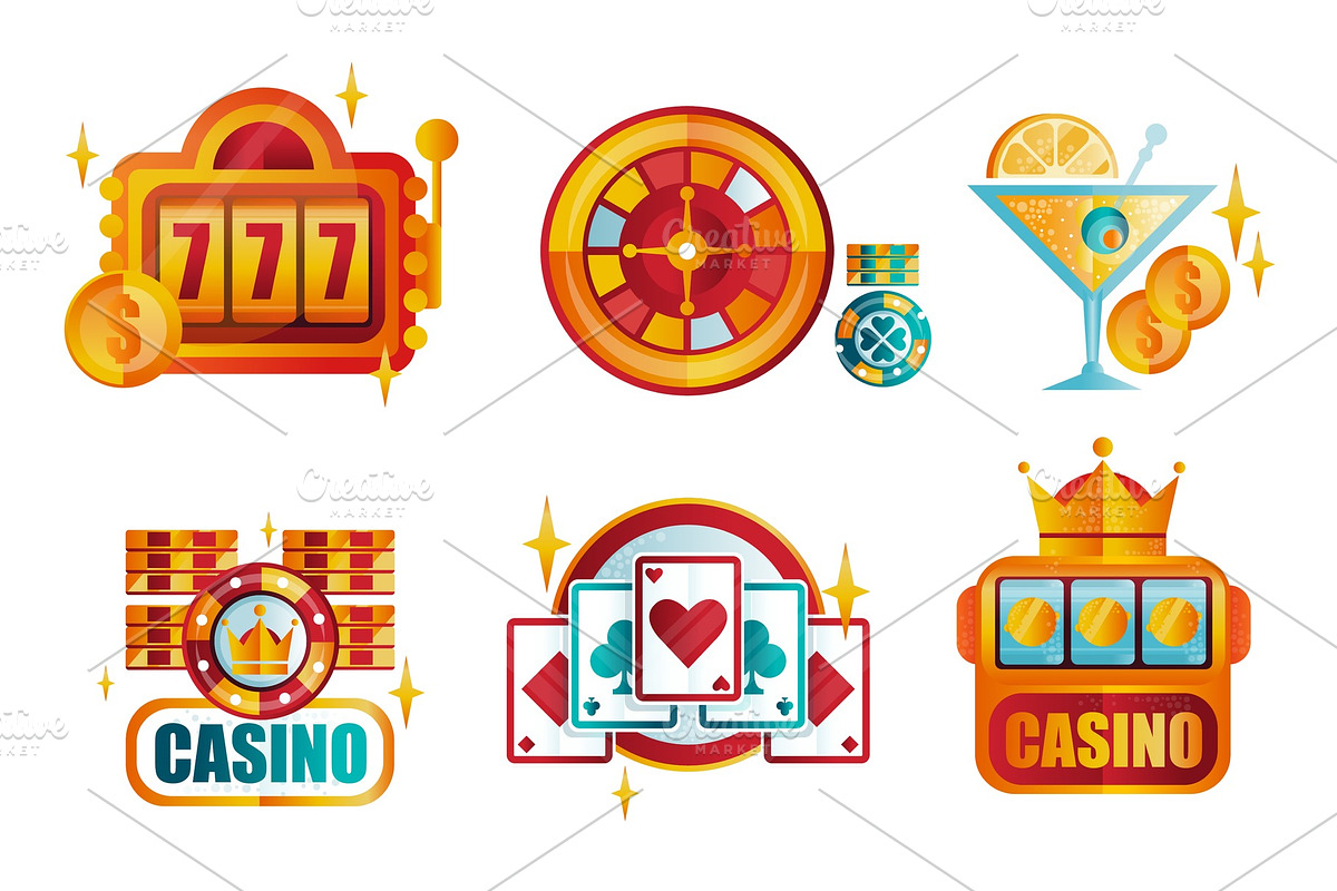 Vector set of original retro logo in Objects - product preview 8