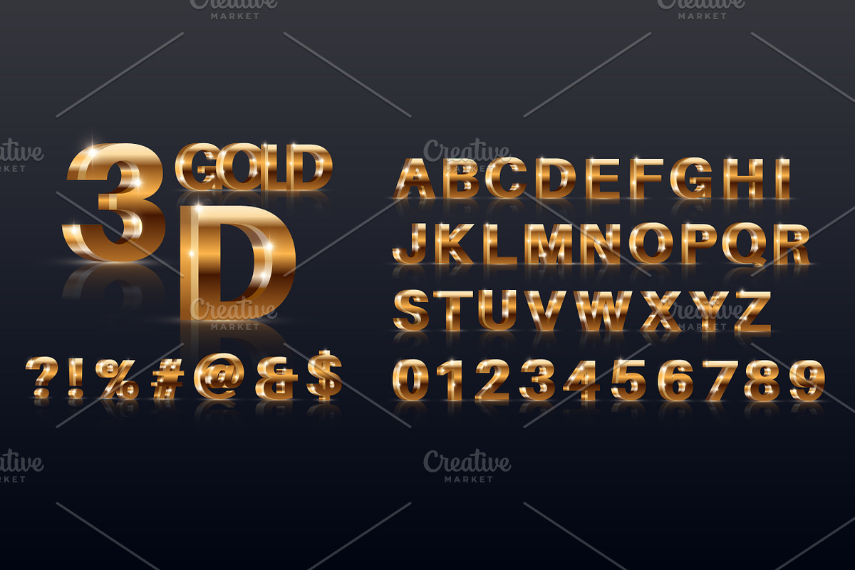 3D alphabet in Illustrations - product preview 8