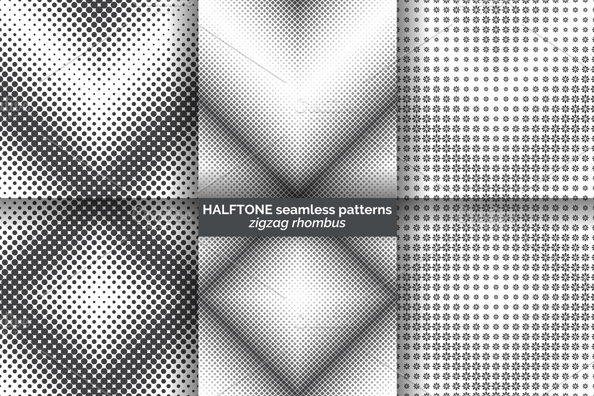 Halftone seamless patterns in Patterns - product preview 8