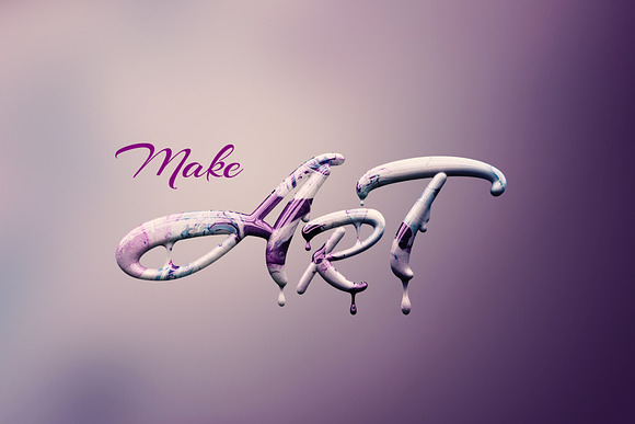 3D Paint Psd Font in Objects - product preview 5