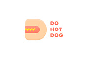 Hot Dog D Letter Logo