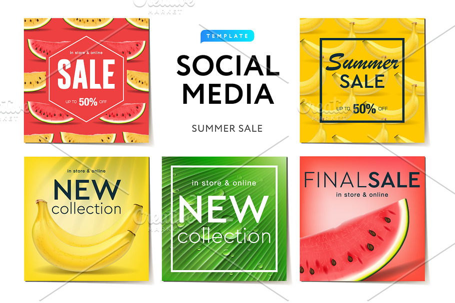 Instagram templates Summer Sale in Instagram Templates - product preview 8