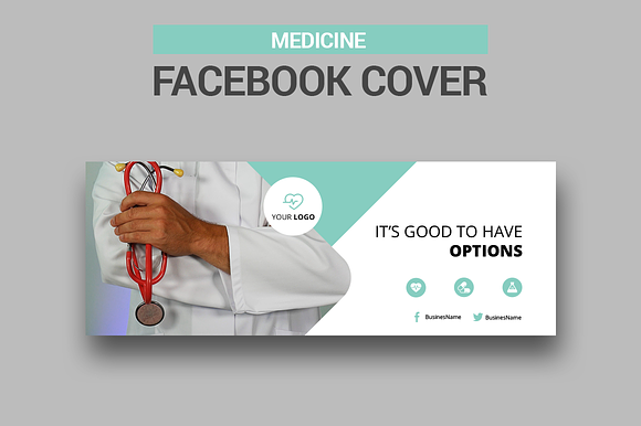 Medicine Facebook Covers in Facebook Templates - product preview 2