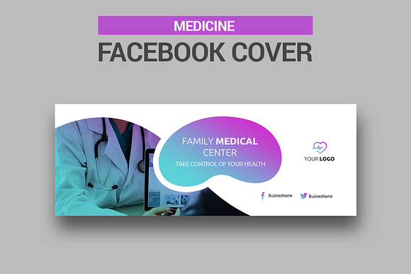 Medicine Facebook Covers in Facebook Templates - product preview 6