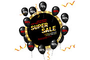 Black balloons Super sale.