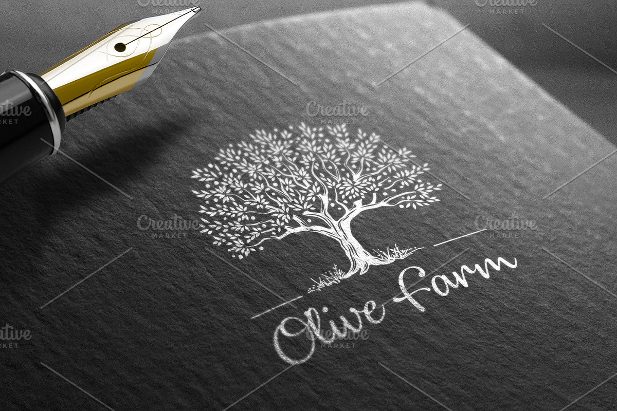 Olive Farm Logo Template in Logo Templates - product preview 8