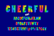 Abstract color font and alphabet