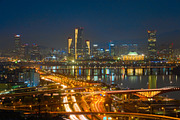 Seoul cityscape in twilight, South