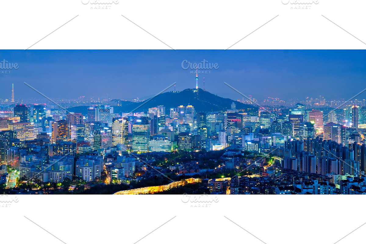 Seoul skyline in the night, South in Graphics - product preview 8