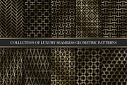 Golden seamless geometric patterns
