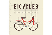 Retro Sign for Bicycle Shop