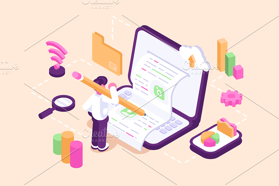 Content marketing creating  in Illustrations - product preview 8