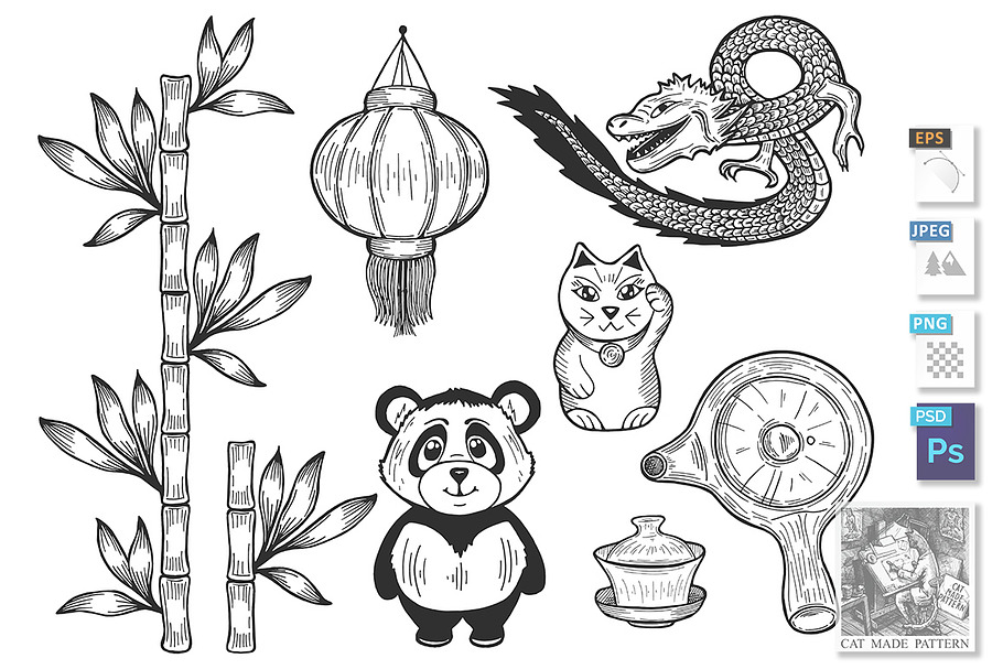 Chinese symbol icons in Illustrations - product preview 8