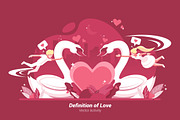 Definition Love -Vector Illustration