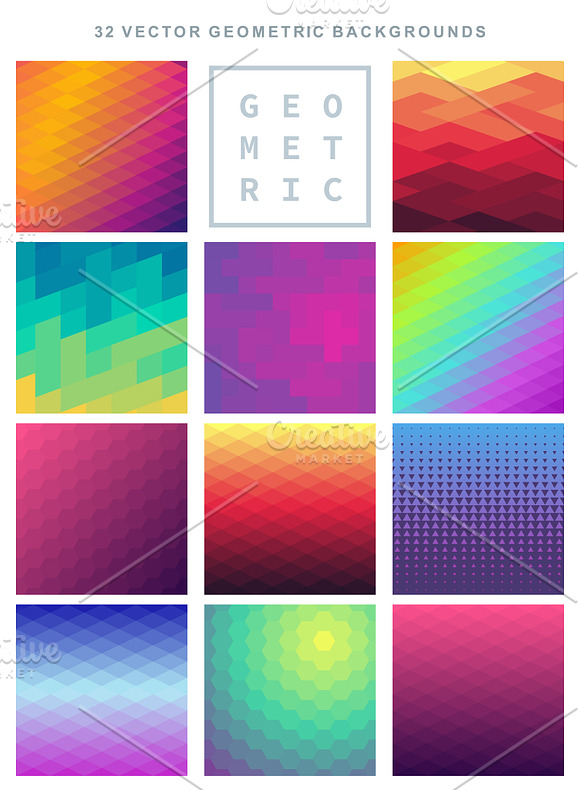 32 Super Geometric Patterns + Shapes in Patterns - product preview 2